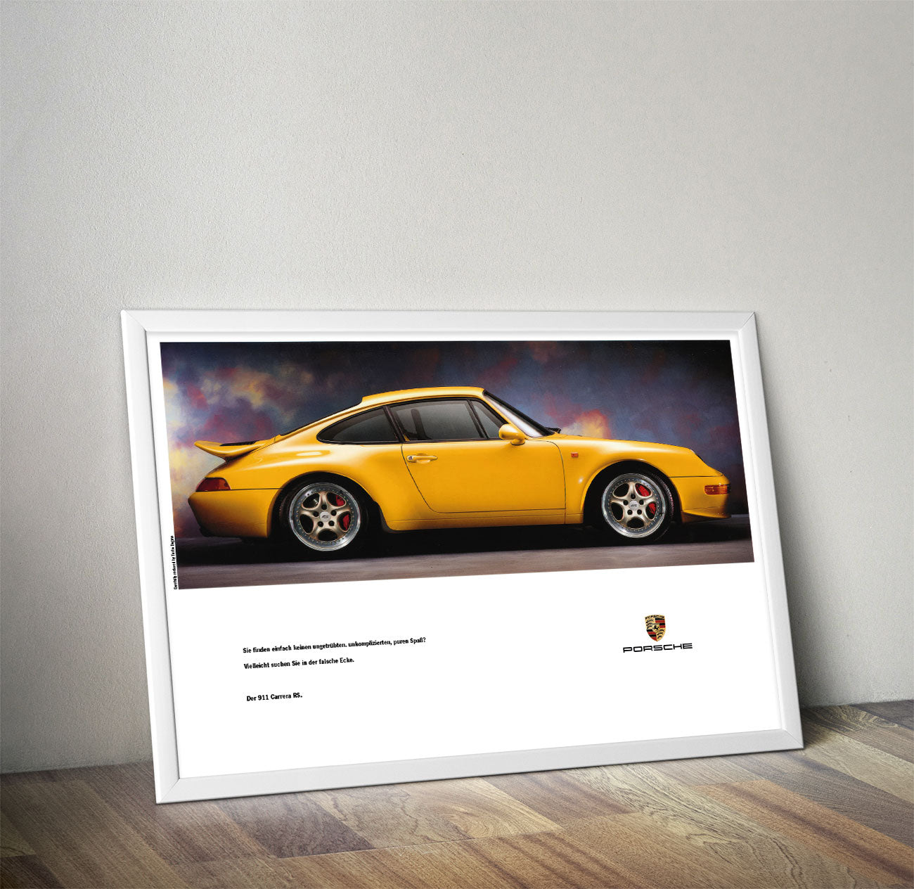 Porsche 911 Carrera 993 RS Vintage Ad Poster