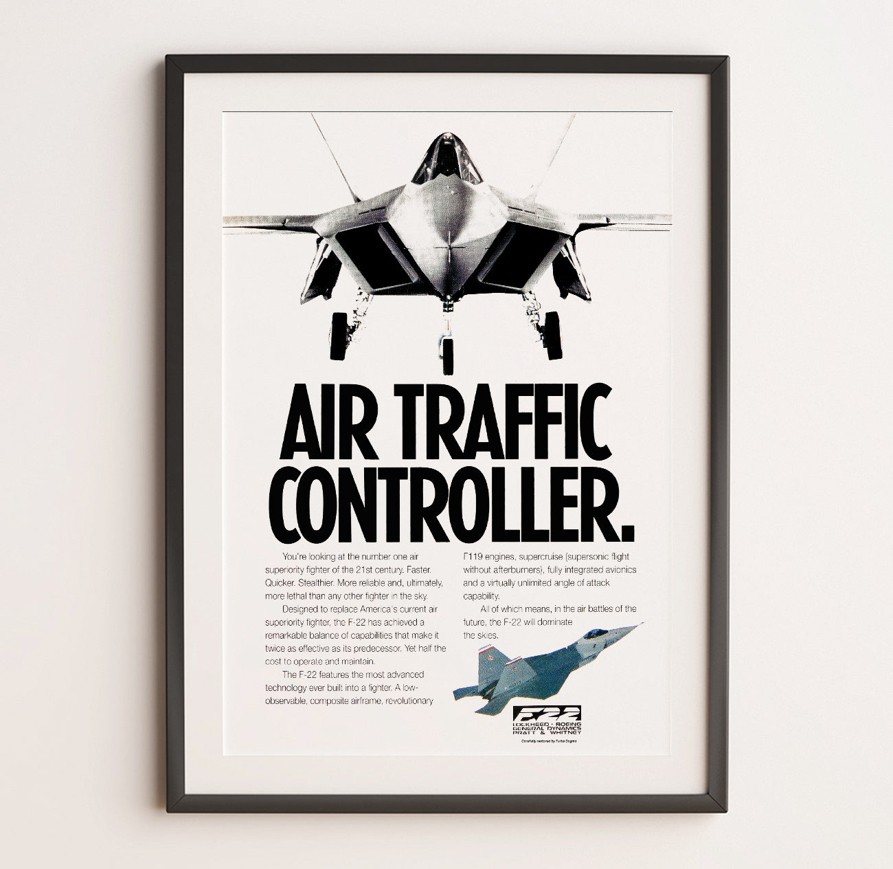 F-22 Raptor Vintage Poster