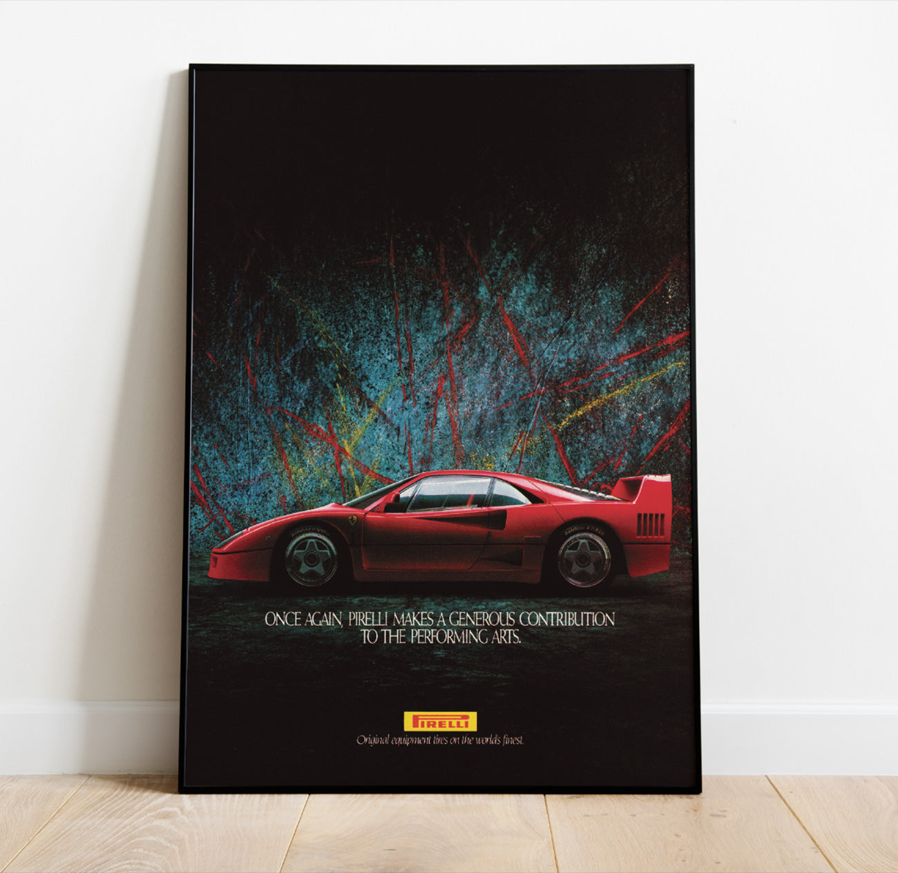 Ferrari F40 x Pirelli Vintage Poster