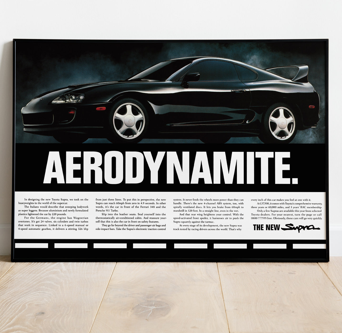 Toyota Supra A80 Mk4 Vintage Poster