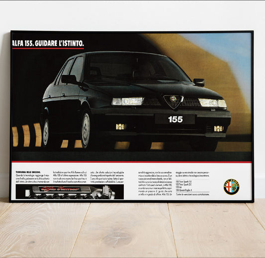 Alfa Romeo 155 Vintage Ad Poster