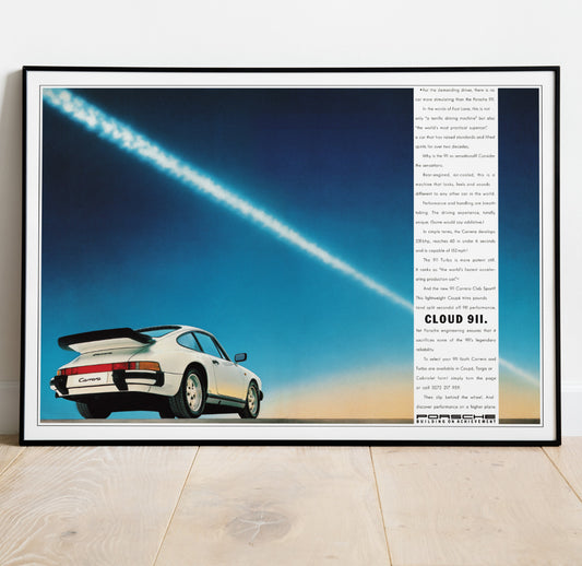 Porsche 911 Carrera Vintage Poster
