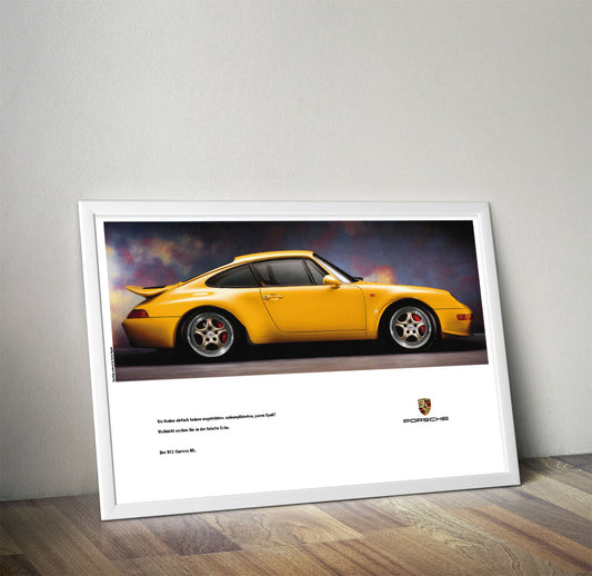 Porsche 911 Carrera 993 RS Vintage Ad Poster