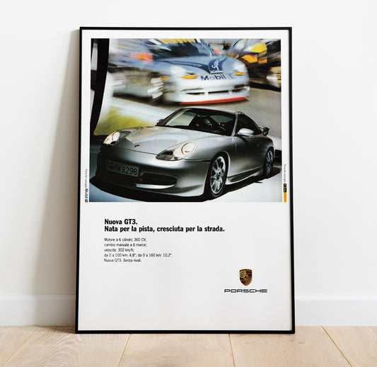 Porsche 911 996 GT3 Vintage Poster