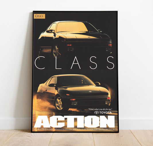 Toyota Celica Mk5 Vintage Poster
