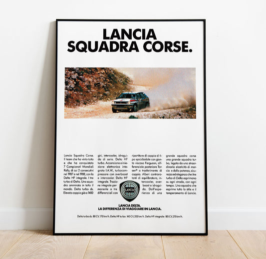 Lancia Squadra Corse Rally AD Poster