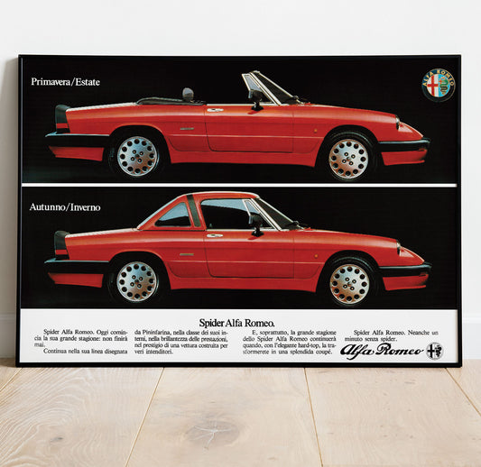 Alfa Romeo Duetto Vintage Poster