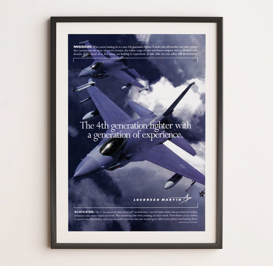 F-16 Fighting Falcon Vintage Poster