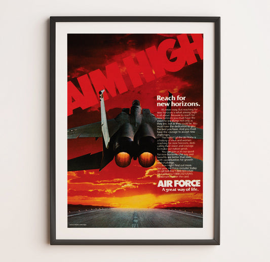 F-15 Strike Eagle x USAF Vintage Poster
