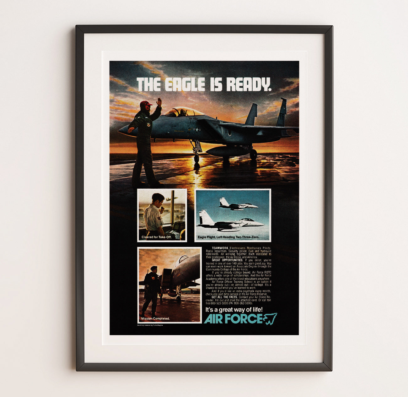 F-15 Strike Eagle #3 x USAF Vintage Poster