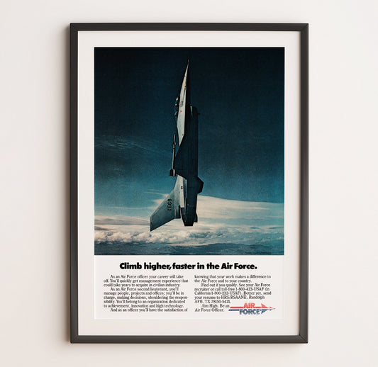 F-16 Fighting Falcon x USAF Vintage Poster