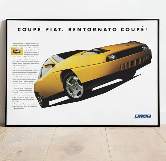 Fiat Coupé Vintage Poster