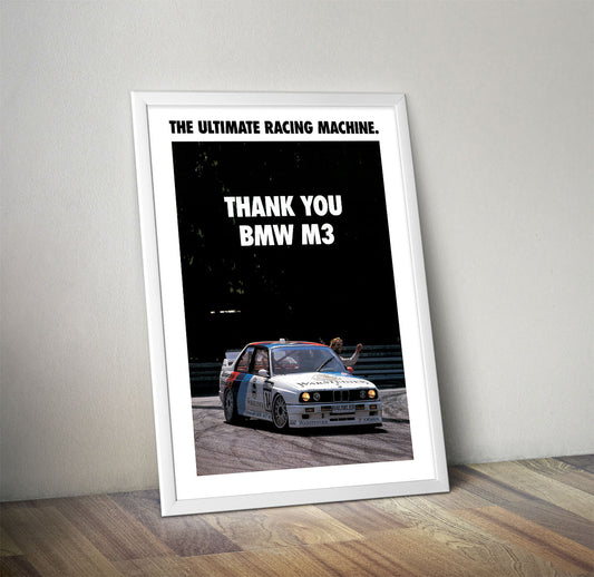 BMW M3 E30 DTM Vintage Poster
