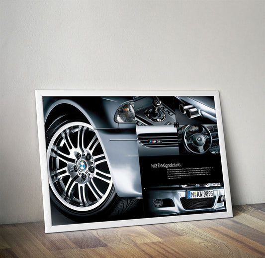 BMW M3 E46 Vintage Poster