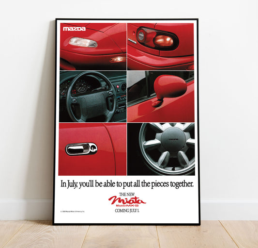 Mazda Miata MX-5 NA Vintage Poster