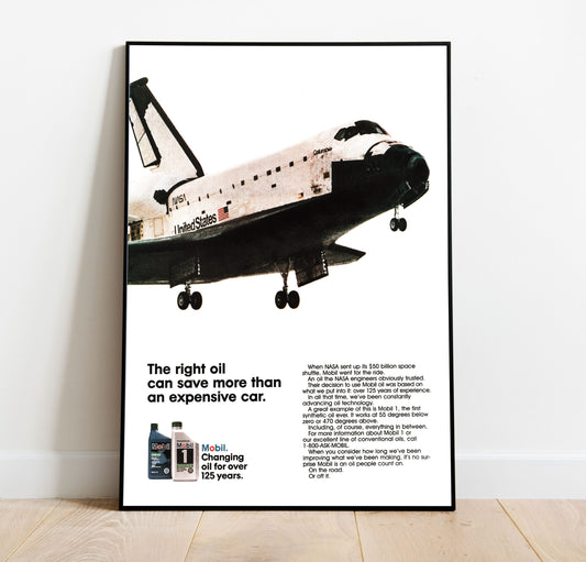 NASA Mobil1 AD Vintage Poster