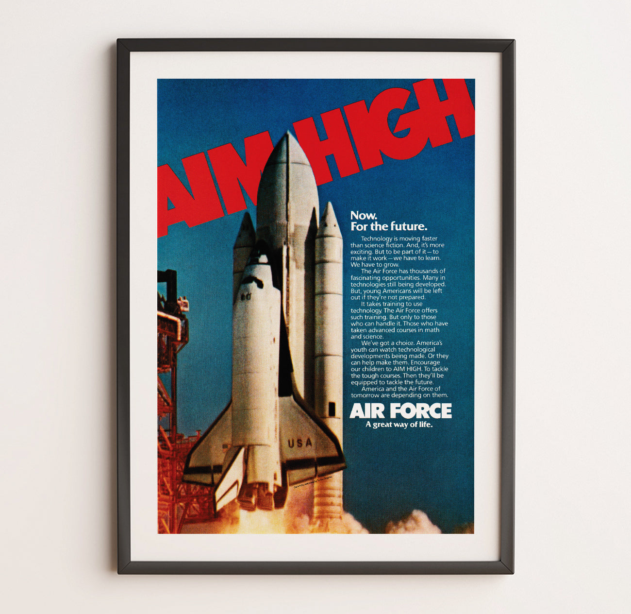 Space Shuttle x USAF Vintage Poster