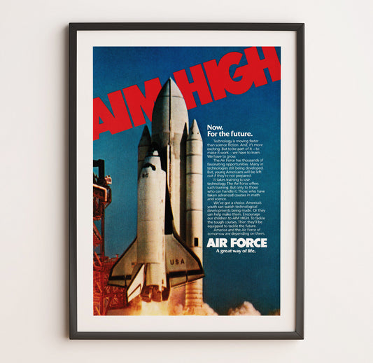 Space Shuttle x USAF Vintage Poster