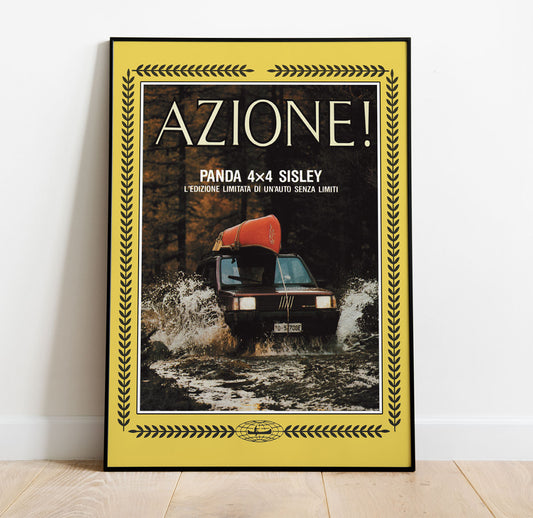 Fiat Panda 4x4 Sisley Vintage Poster