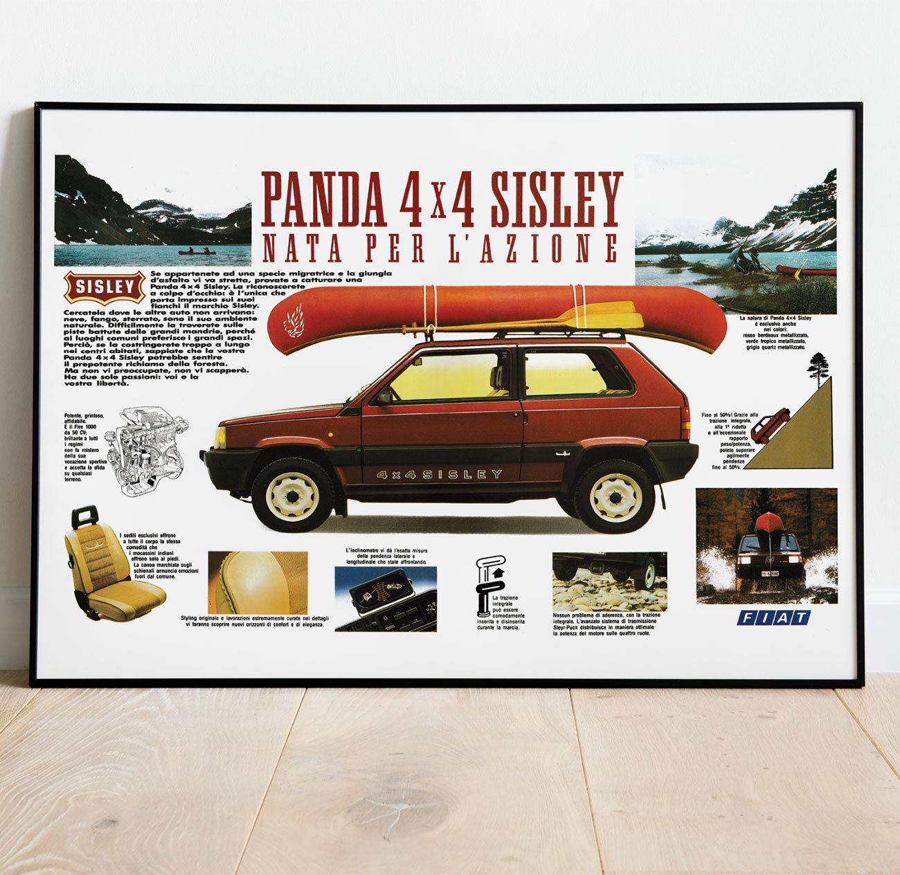 Fiat Panda 4x4 Sisley Vintage Poster (Hor.)