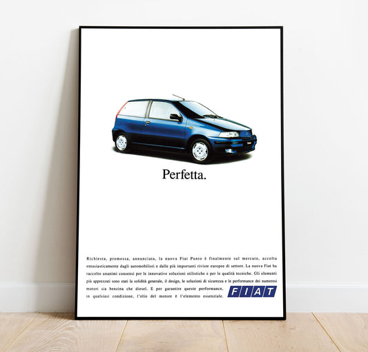 Fiat Punto Vintage Poster
