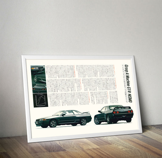 Nissan Skyline GT-R R32 Group A Vintage Poster
