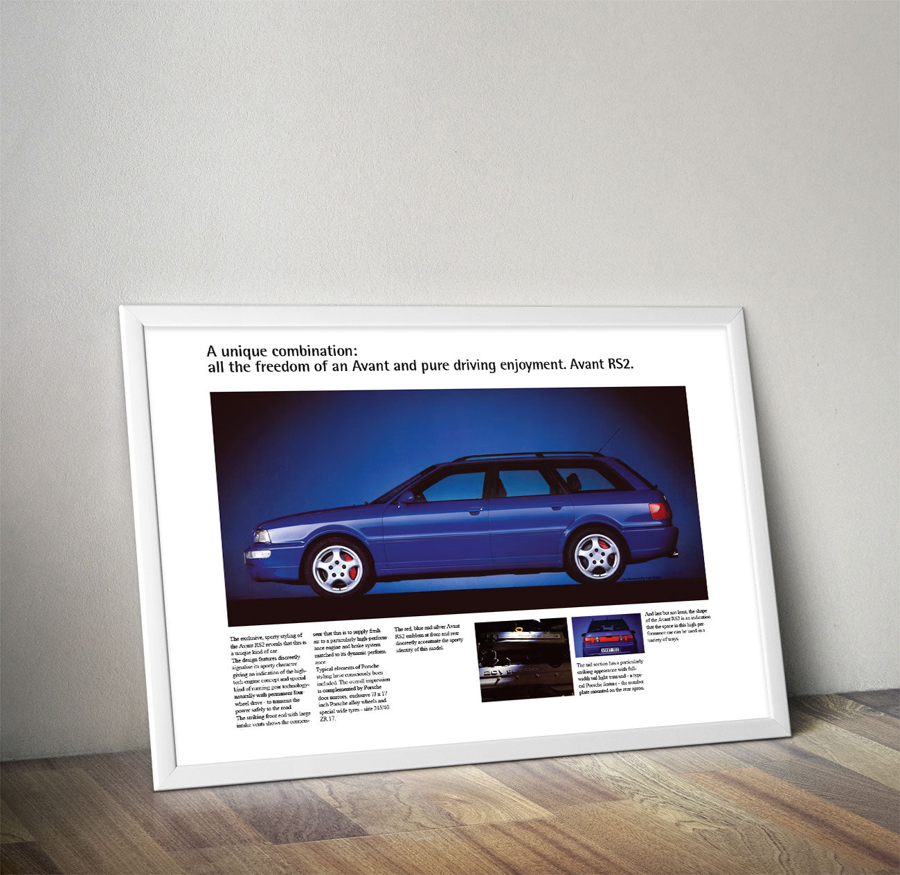 Audi Avant RS2 Vintage Poster