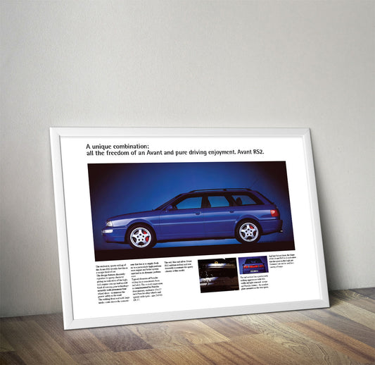 Audi Avant RS2 Vintage Poster