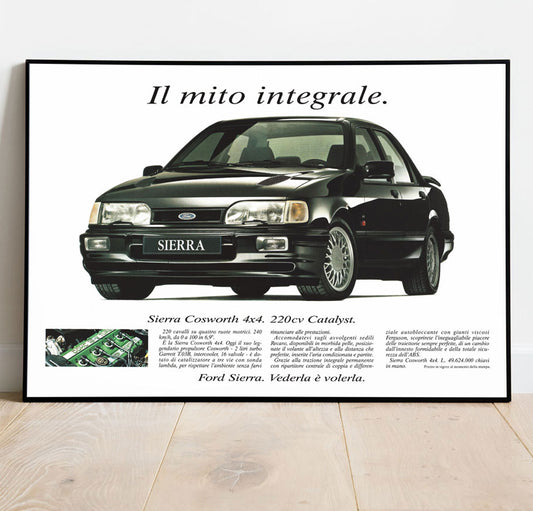 Ford Sierra Cosworth 4x4 Vintage Poster