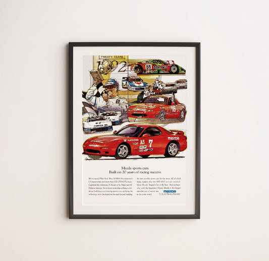 Mazda 20th Anniversary Ad Vintage Poster
