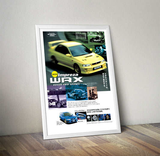 Subaru Impreza WRX JDM Vintage Ad Poster